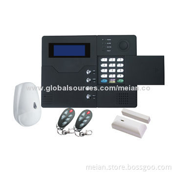 Wireless Home Security System, GSM/PSTN/SMS LCD Display, 40-zone SIM Card